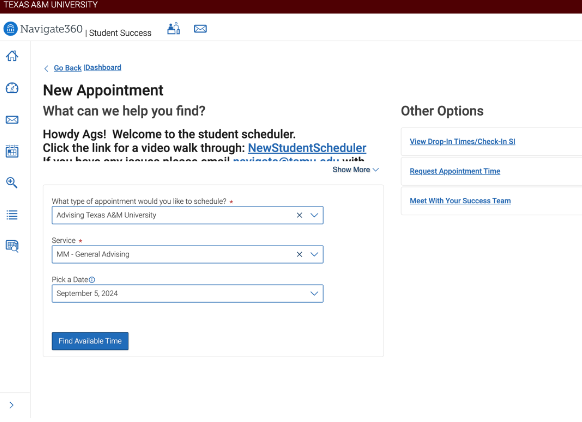 How to schedule an academic advising appointment